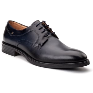 Base London Mouw Leren Heren Marineblauwe Veterschoenen