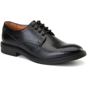 Base London Durham Leren Heren Zwarte Veterschoenen
