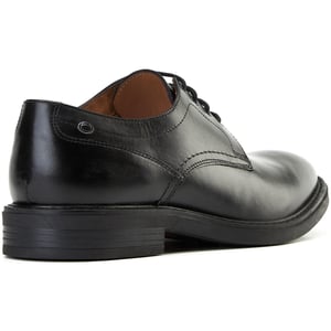 Base London Durham Leren Heren Zwarte Veterschoenen