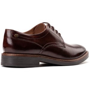 Base London Durham Leren Heren Veterschoenen in Verbrand Bruin