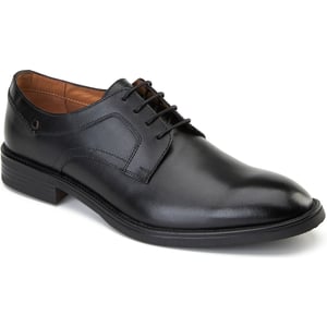 Base London Mouw Leren Heren Zwarte Veterschoenen