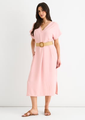 Blush Air Flow oversized jurk met ceintuur