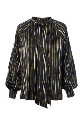 Bension Print Blouse Zwart / Multi