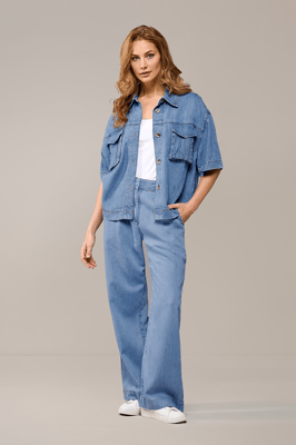 Lina Blouse Denim Blauw