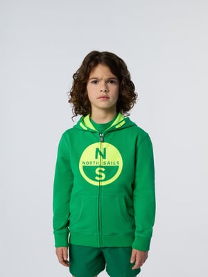 North Sails Hoodie Rits met maxi-logo