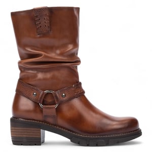Pikolinos Dames Mid-Calf Cuero Bruine Leren Hoge Enkellaarsjes - San Sebastia