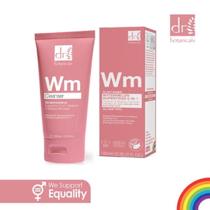 Dr Botanicals Watermelon Superfood 2-in-1 Reiniger & Make-up Verwijderaar 100ml met Glycolzuur, Salicylzuur en Melkzuur