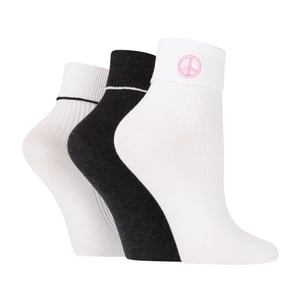 3-Pack Damesmode Omgeslagen Rib Lounge Sokken