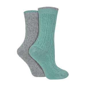 2-Pack Dames Kabelbrei Hakken & Teenkousen