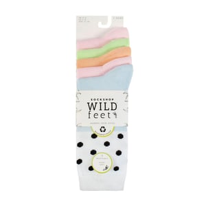 5-pack Dames Jacquard Patroon Crew Sokken