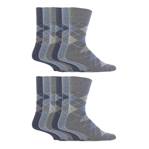 12 Pairs Mannen Gentle Grip Loose Top Sokken | Extra Wijde Niet-Elastische Sokken