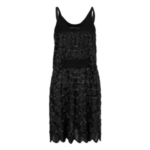 Balenciaga Bead Versierde Zwarte Jurk - '10s