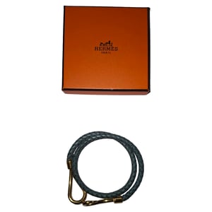 Hermès Jumbo H Armband in Blauw Leer