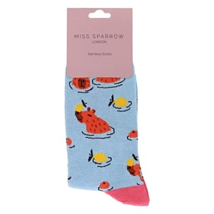 Dames Capybara Novelty Patroon Bamboosokken