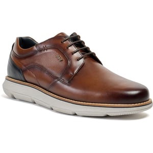 Pod Finch Leren Herenschoenen In Cognackleur Met Veters.