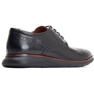 Base London Flight Leren Heren Zwarte Brogues Schoenen