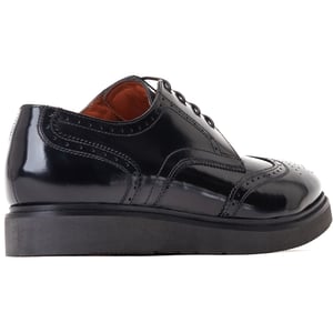 Base London Joe Leren Heren Zwarte Brogues Schoenen