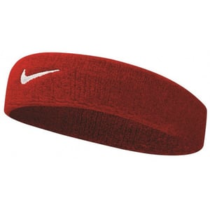 Nike Swoosh Hoofdband (Rood/Wit)