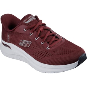 Skechers Arch Fit 2.0 Lestur Textiel Heren Bordeaux Sneakers