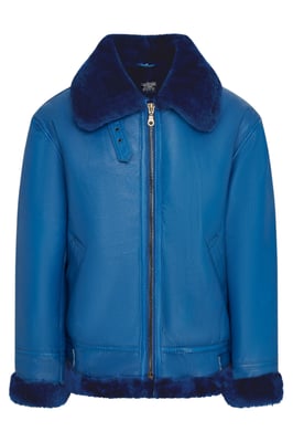 Herenblauw B3 Bomber RAF Aviator Schapenvachtjack - Worcester
