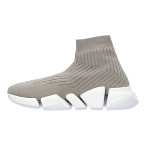 Vrouwen Balenciaga Speed 2.0 Sneakers in Grijs met Witte Zool
