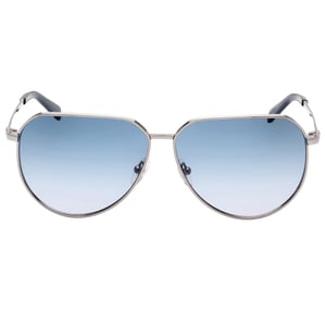Guess Shiny Gunmetal Grey Gradient Blue Lensed Zonnebril