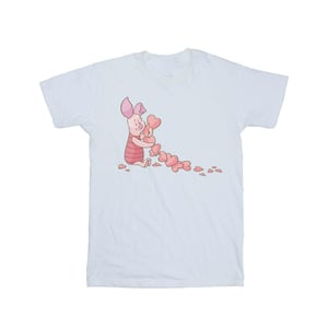 Disney Dames/Dames Winnie The Pooh Knorretje Hartenketting Katoenen Vriendje T-shirt (Wit)
