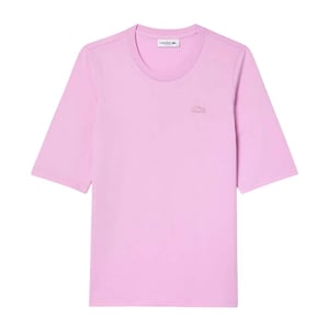 Lacoste Dames/Dames Katoen Zacht 3/4 Mouwen T-shirt (Roze)