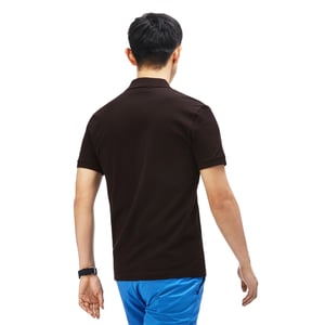 Lacoste Heren Piqué Stretch Slim Poloshirt (Zwart)