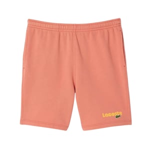 Lacoste Heren Fleece Printed Washed Shorts (Roze)