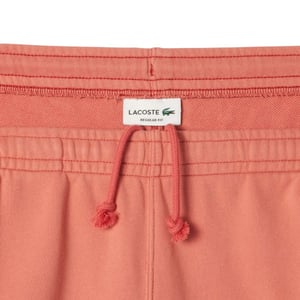 Lacoste Heren Fleece Printed Washed Shorts (Roze)