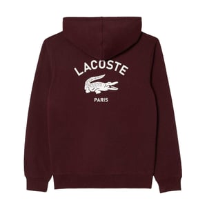 Lacoste Unisex Hoodie met rugprint voor volwassenen (Kastanjebruin Rood)