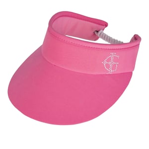 Island Green Dames/Dames Diamante Logo Golf Zonneklep (Roze)