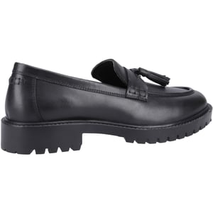 Hush Puppies Abigail Senior Meisjes Zwarte Leren Mocassins