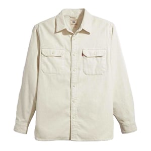 Levis Heren Jackson Werker Corduroy Overhemd (Wit)