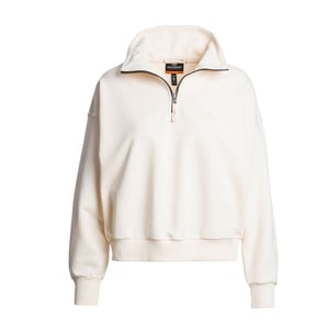 Parajumpers Zendaya Moonbeam Witte Sweatshirt Met Halve Rits