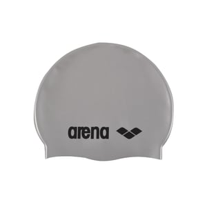 Arena Unisex Volwassen Klassieke Silicone Zwemcap (Zilver/Zwart)