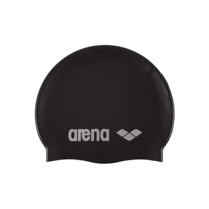Arena Unisex Volwassen Klassieke Silicone Zwemcap (Zwart/Zilver)