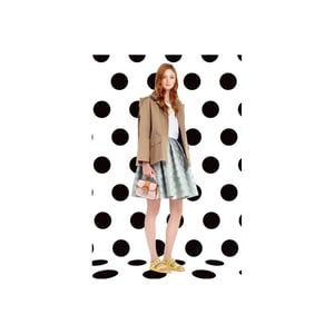 Red Valentino Jacquard Plissé Mini A-Lijn Rok - '10s