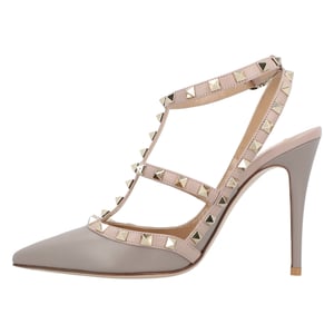 Valentino Garavani Bruine Leren Rockstud Pumps
