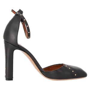 Valentino Studded Enkelsandalen in Zwart Leer