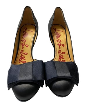 Lanvin Strik Pumps 120 in Zwart Satijnleer
