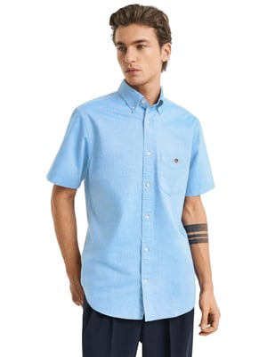 Gant Heren Regular Korte Mouw Oxford Overhemd