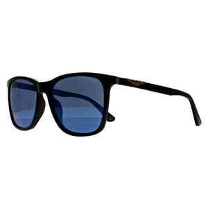 Police SPL872N Origins 1 700B glanzend zwart smoke spiegel blauw zonnebril