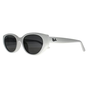 Ray-Ban RB4457D Bio Based 677287 gepolijst wit donkergrijs zonnebril