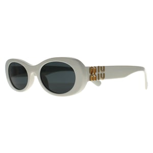 Miu Miu MU06ZS 1425S0 wit ivoor donkergrijs zonnebril