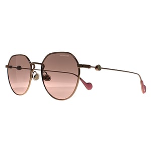 Moncler ML0156-K 28U glanzend rosÃ©goud roze bruin zonnebril