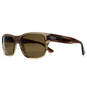 Persol PO3341S 120757 gestreept bruin groen bruin gepolariseerde zonnebril