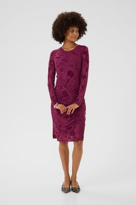 Jurk CUpalida Fitted wine