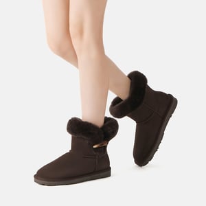 EVER AU Dames Robin Hoorn Toggle Knop Mini Laarsjes